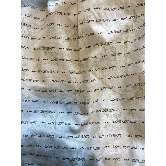 Womens Arizona Denim Jacket vintage Dark washed Jacket L LOVE NOT WAR lining - Picture 3 of 7